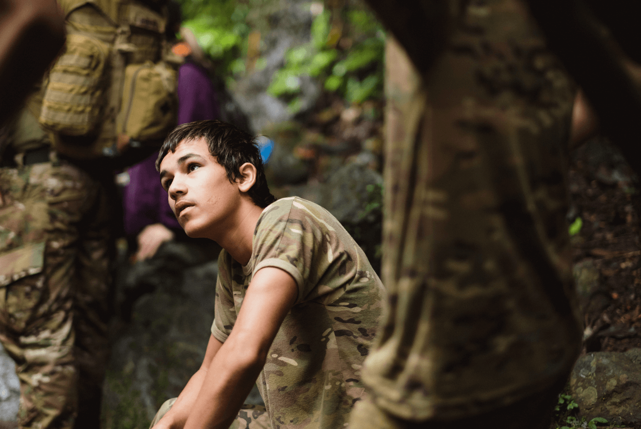 Young boy on Junior Leader Program