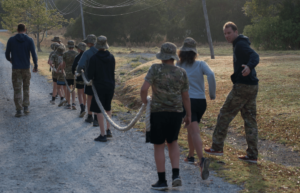 Teens use exercise and outdoor actvities at a Veteran Mentors camp as a way to beat the winter blues